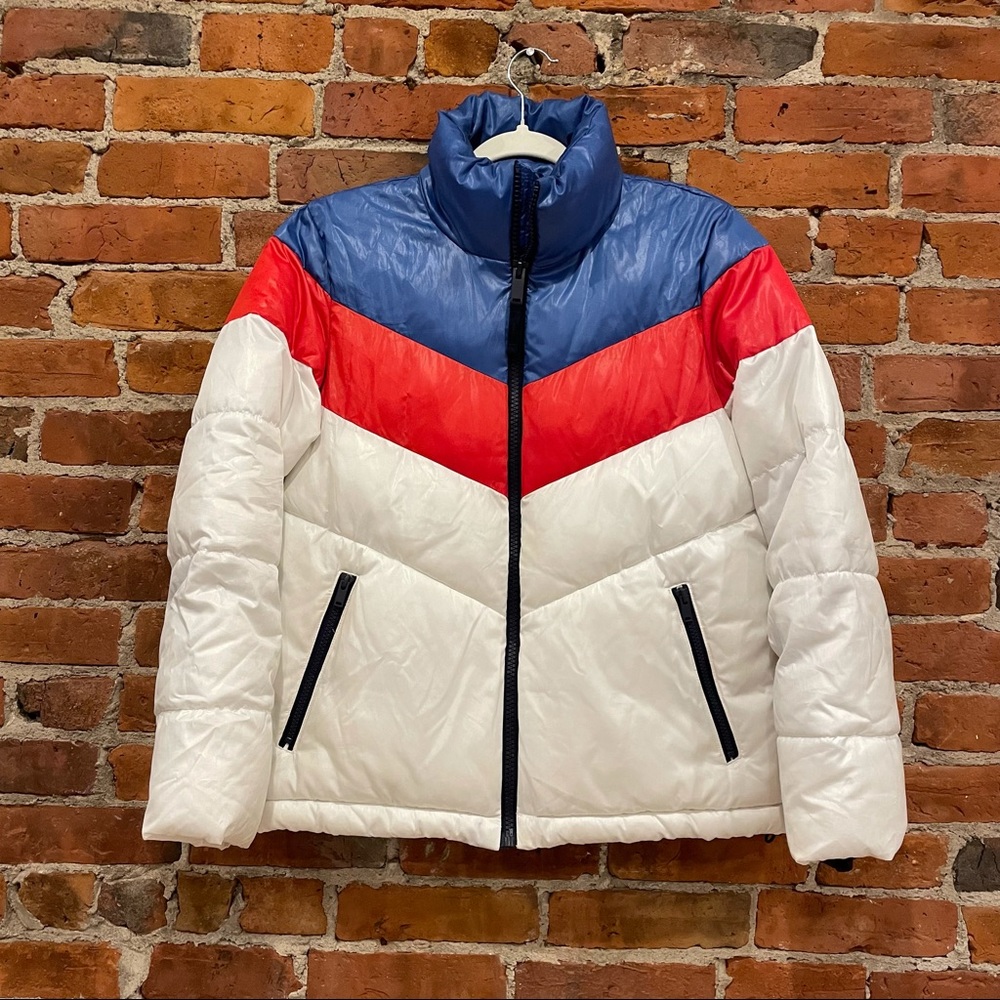 Gap Coldcontrol Max High Shine Colorblock Puffer … - image 5